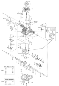 Transmission Service Parts - Tuff Torq K46bl (1729589) Diagram and Parts List for 2691085-00 (107250040-CTX9000)(2012) Briggs and Stratton Lawn Tractor Accessories